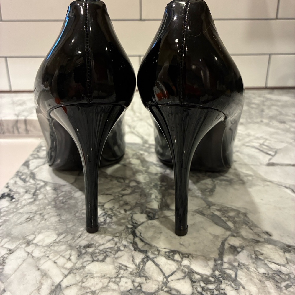 VICINI Giuseppe Zanotti Black Patent leather Pointed-Toe stiletto Pumps 41 Italy - Picture 8 of 13